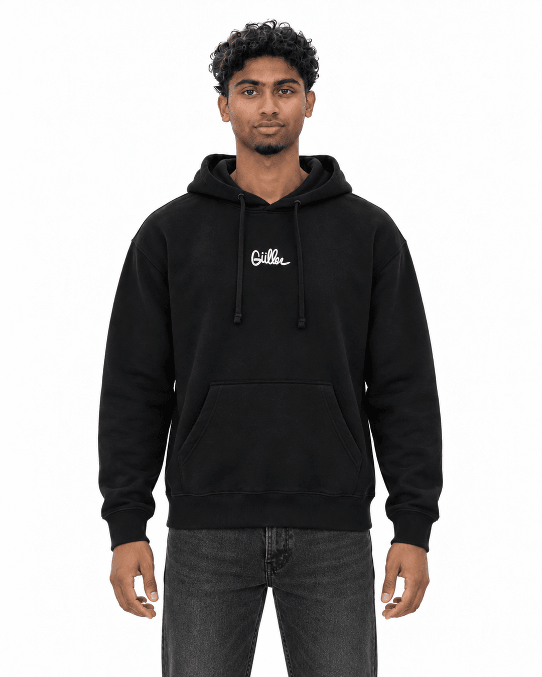 Felpa Hoodie "Güller" nero "Corsivo"