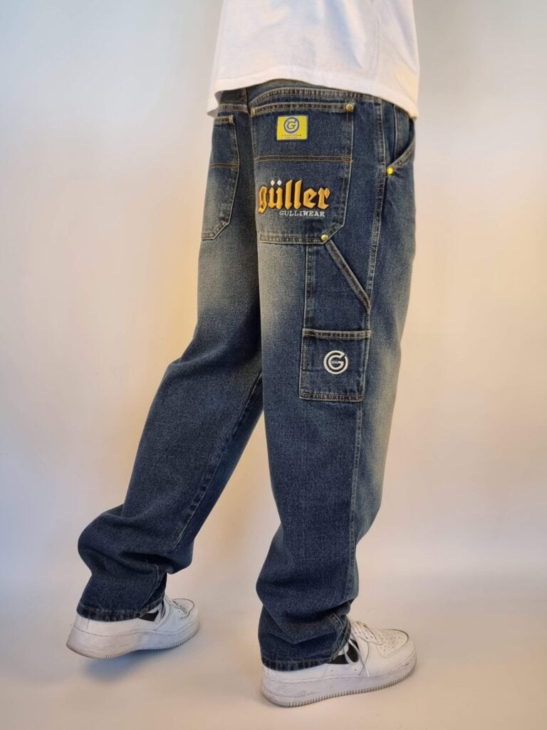 Baggy pant jeans "Guller" by Mr.Gulliver Denim effetto USED scuro.. 1