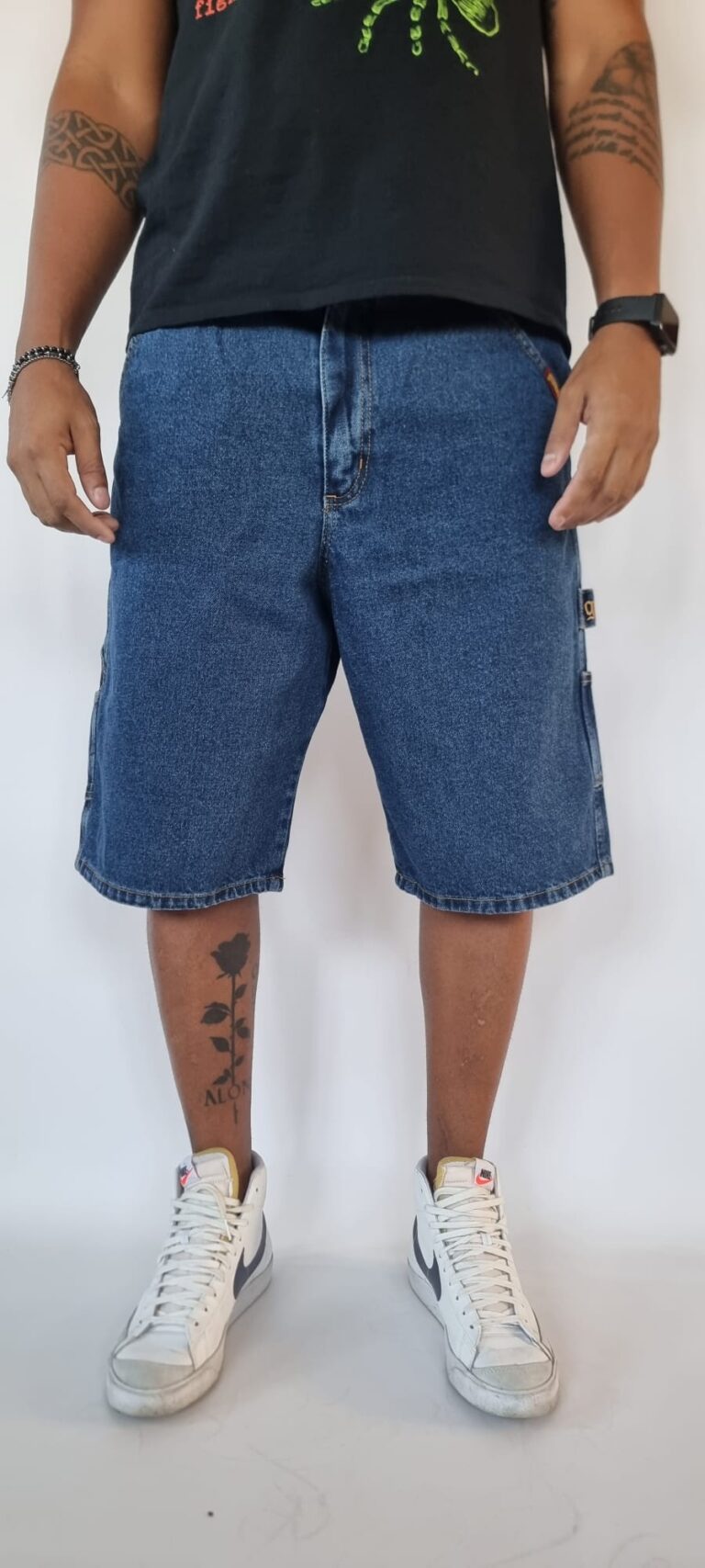 Baggy Short "GULLER" - Jeans Stone Wash Scuro 1